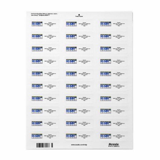 Funny Blizzard Forecast Return Address Labels (Full Sheet)