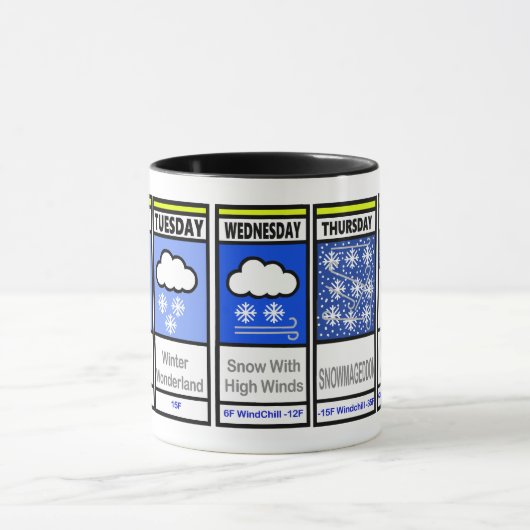 Funny Blizzard Warning Mok (Midden)
