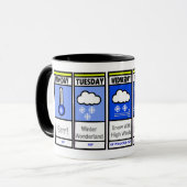 Funny Blizzard Warning Mok (Voorkant links)