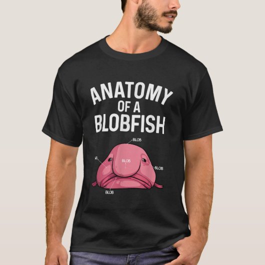 Funny Blobfish Design for Kids Man Women Blob Fish T-shirt (Voorkant)
