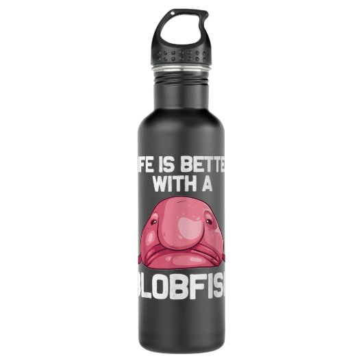 Funny Blobfish Gift for Men Women Zee Dierenvriend Waterfles (Voorkant)