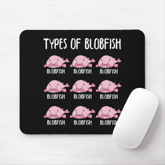 Funny Blobfish Gift Girls booys Underwater Blobfis Muismat (Met muis)