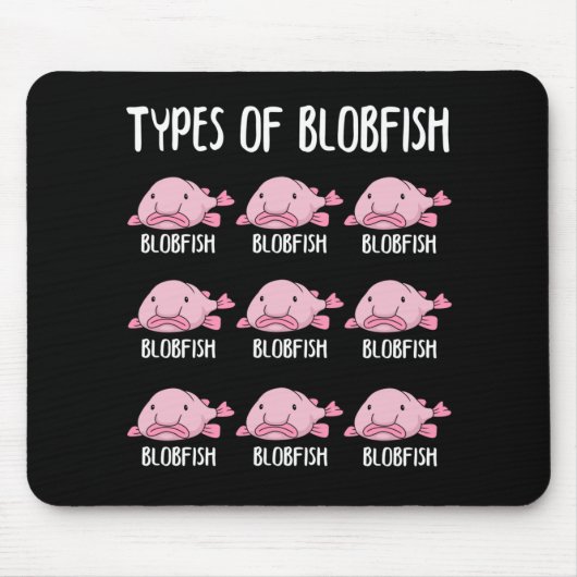 Funny Blobfish Gift Girls booys Underwater Blobfis Muismat (Voorkant)