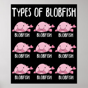 Funny Blobfish Gift Girls booys Underwater Blobfis Poster