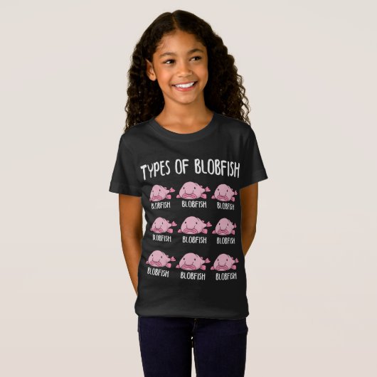 Funny Blobfish Gift Girls booys Underwater Blobfis T-shirt (Voorkant volledig)