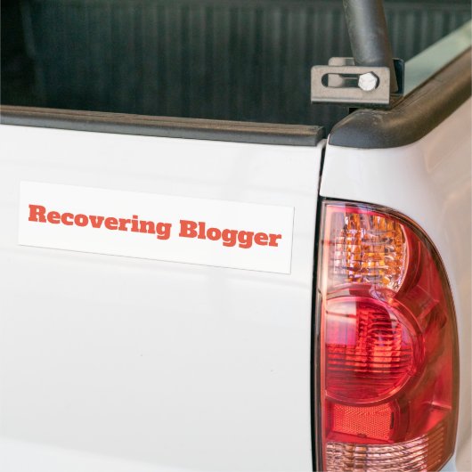 Funny Blogger Bumpersticker (Op Truck)