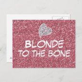 Funny Blonde aan het Bone Quote Briefkaart (Voorkant / Achterkant)