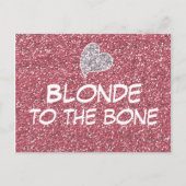 Funny Blonde aan het Bone Quote Briefkaart (Voorkant)