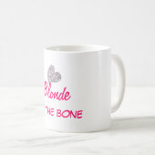 Funny Blonde aan het Bone Quote Koffiemok (Voorkant rechts)