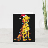 Funny Bloodhound Christmas Graphics Dog Lights Lov Kaart (Voorkant)