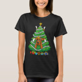 Funny Bloodhound Dog Christmas Tree Lights Kids Me T-shirt (Voorkant)