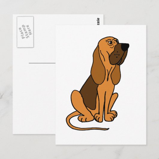 Funny Bloodhound Puppy Dog Briefkaart (Voorkant / Achterkant)