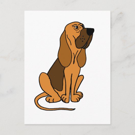 Funny Bloodhound Puppy Dog Briefkaart (Voorkant)
