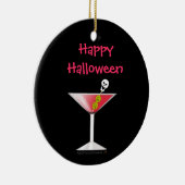 Funny Bloody Martini met Skull Halloween Keramisch Ornament (Rechts)