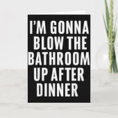 Funny Blow The Bathroom Adult Humor Inappropriate  Kaart (Voorkant)