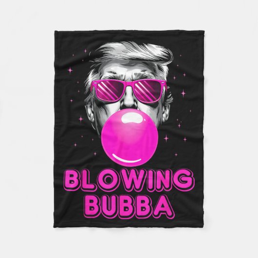 Funny Blowing Bubba  Fleece Deken (Voorkant)