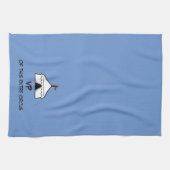 Funny Blue and White Circus Tent Quote Theedoek (Horizontaal)