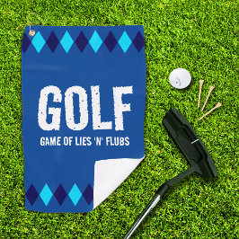 Funny Blue Argyle Golf (Spel van Leugens 'n' Flats Golfhanddoek