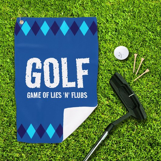Funny Blue Argyle Golf (Spel van Leugens 'n' Flats Golfhanddoek