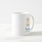 Funny Blue Baby Boy Newborn Illustration Koffiemok (Voorkant rechts)