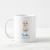 Funny Blue Baby Boy Newborn Illustration Koffiemok (Links)