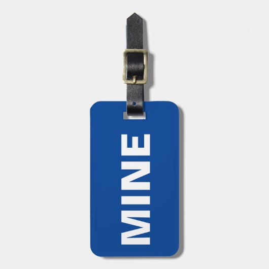 Funny Blue Bagagelabel (Voorkant verticaal)