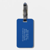 Funny Blue Bagagelabel (Achterkant verticaal)