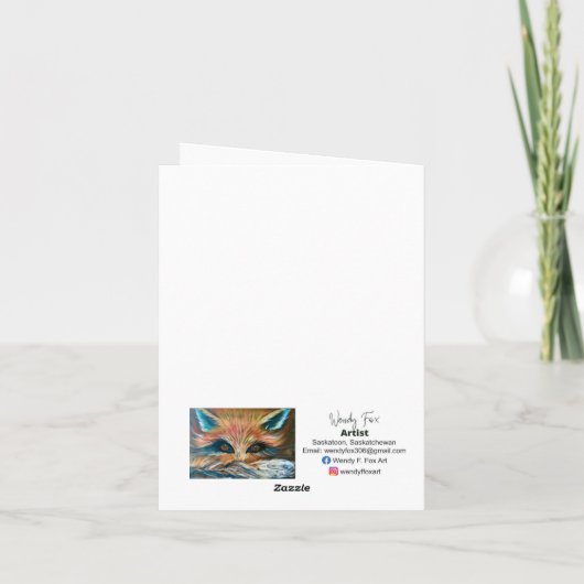 Funny Blue Bird Kaart (Achterkant)