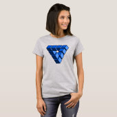 Funny Blue Black Speelgoed Blocks Driehoek Pop Art T-shirt (Voorkant volledig)