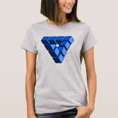 Funny Blue Black Speelgoed Blocks Driehoek Pop Art T-shirt (Voorkant)