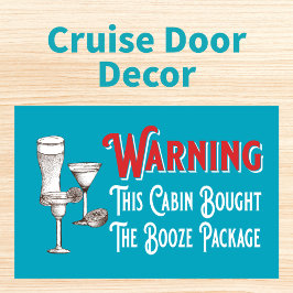 Funny Blue Booze Cabin door Cruise Ship Magnet Magneet