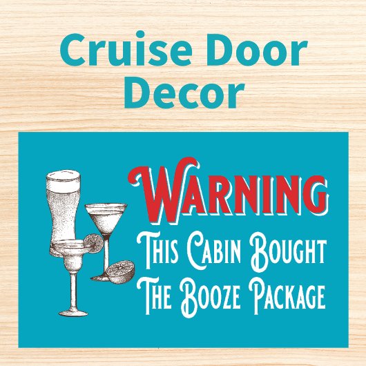 Funny Blue Booze Cabin door Cruise Ship Magnet Magneet
