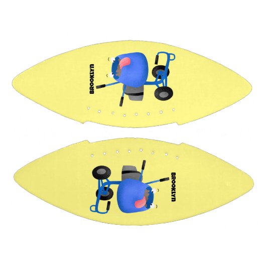 Funny blue cement mixer cartoon illustratie american football (Panelen)