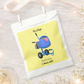 Funny blue cement mixer cartoon illustratie bedankzakje (Geknipt)