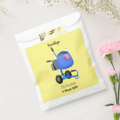 Funny blue cement mixer cartoon illustratie bedankzakje (Gezegeld)