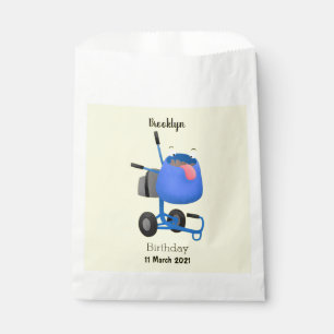 Funny blue cement mixer cartoon illustratie bedankzakje