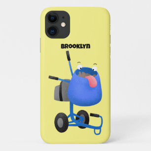Funny blue cement mixer cartoon illustratie Case-Mate iPhone case