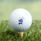 Funny blue cement mixer cartoon illustratie golfballen (Insitu Shirt)