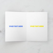 Funny blue cement mixer cartoon illustratie kaart (Binnen)