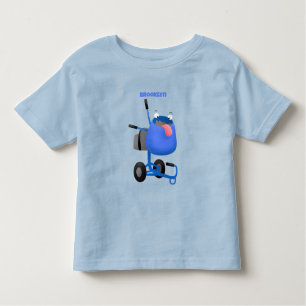 Funny blue cement mixer cartoon illustratie kinder shirts