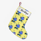 Funny blue cement mixer cartoon illustratie kleine kerstsok (Voorkant (Hangend))