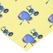 Funny blue cement mixer cartoon illustratie korte tafelloper (Hoek)