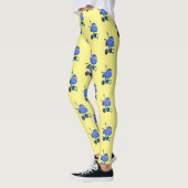 Funny blue cement mixer cartoon illustratie leggings (Links)