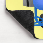 Funny blue cement mixer cartoon illustratie muismat (Hoek)