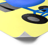 Funny blue cement mixer cartoon illustratie poster (Hoek)