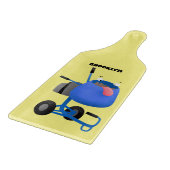 Funny blue cement mixer cartoon illustratie snijplank (Hoek)