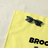 Funny blue cement mixer cartoon illustratie strandlaken (In situ)