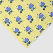 Funny blue cement mixer cartoon illustratie tissuepapier (Detail)