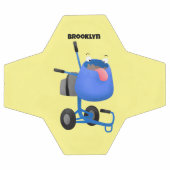 Funny blue cement mixer cartoon illustratie voetbal (Enkel)