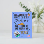 Funny Blue Cute Happy Vaderdag van kat Briefkaart (Staand voorkant)